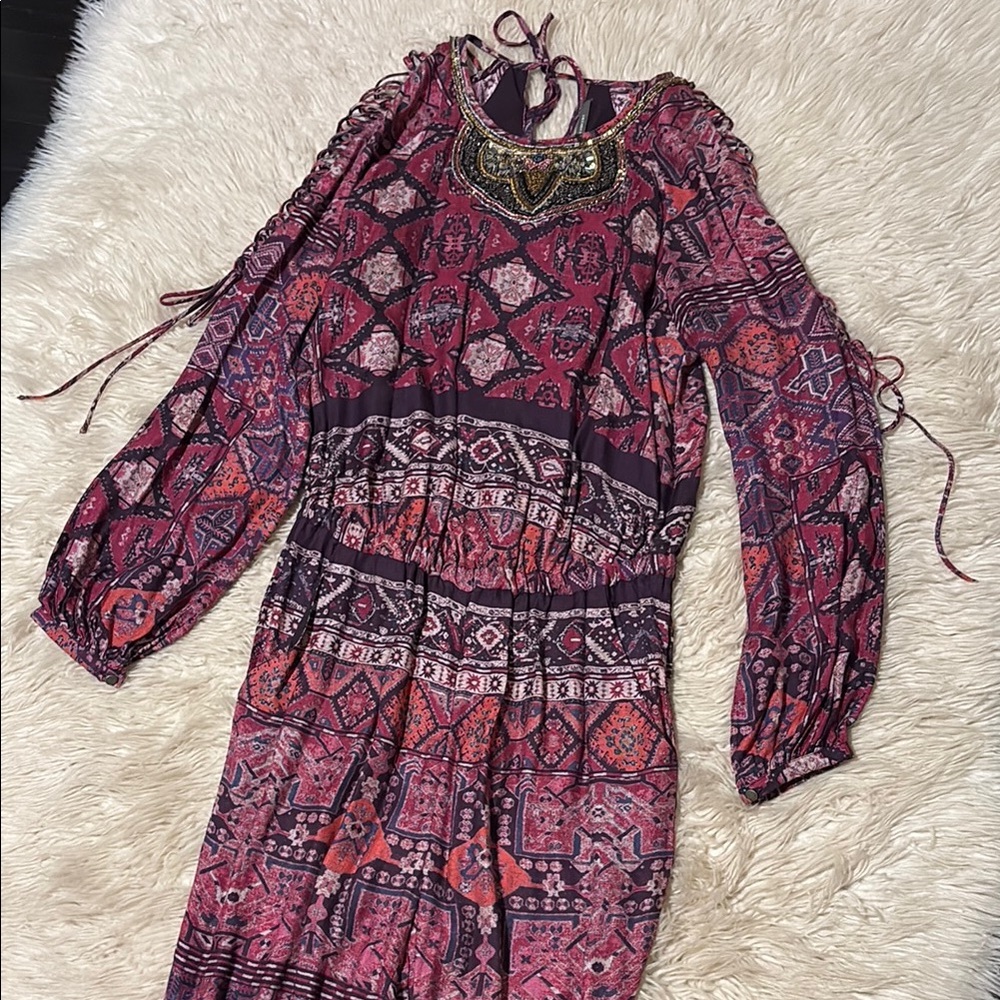 Twelfth Street by Cynthia Vincent Purple and Pink Patterned Jumpsuit